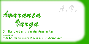 amaranta varga business card